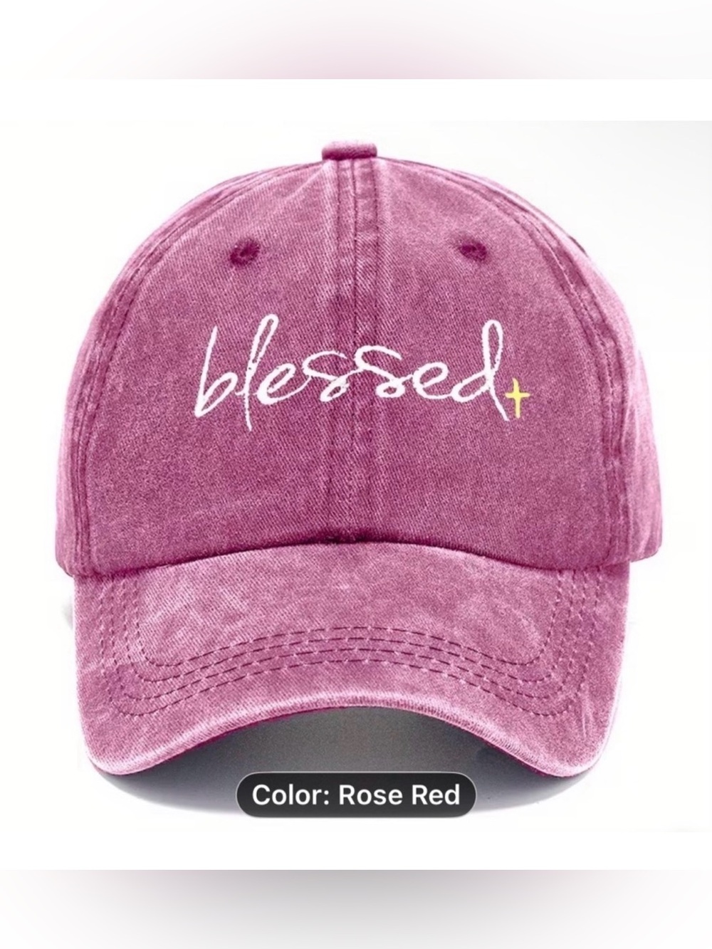 New Blessed Woman’s Rose Red Cap Hat